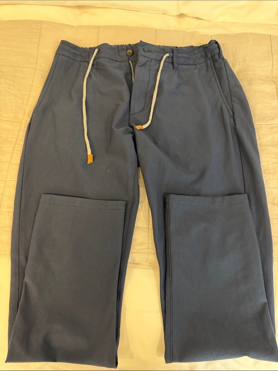 Eleventy Other - Eleventy Milano Platinum Made in Italy Drawstring Pants Navy Size 34